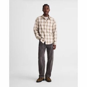 NWT! Madewell - Button-Up Shirt in Cotton Blend - Ombre Fade Plaid - Size XL